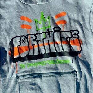 Fortnite Kids Hoodie - Gray and Orange